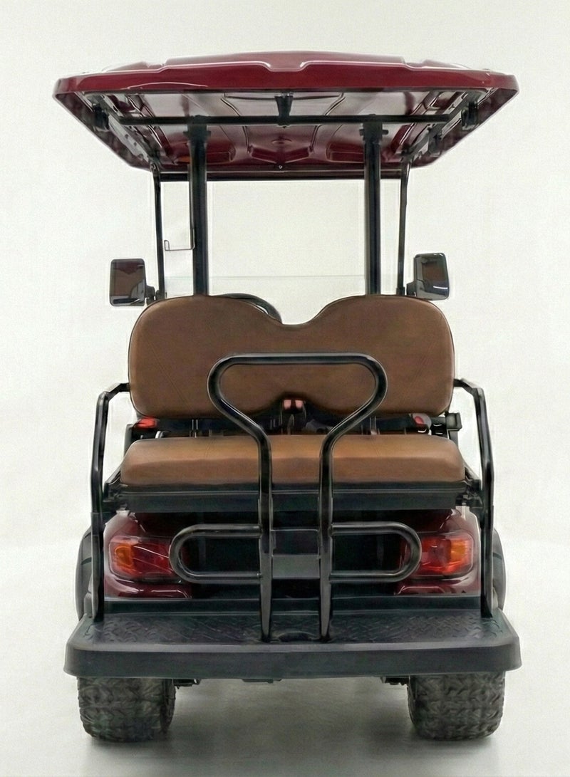 EPIC 2+2 Lifted Electric Golf Cart with Lithium Battery 105Ah & Standard Tires | 4-Seater LSEV (Red) - Image 4